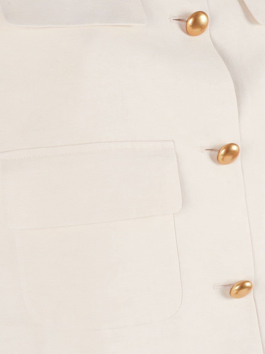 P.A.R.O.S.H. Boxy Cropped Four Pocket Gilet Vest
