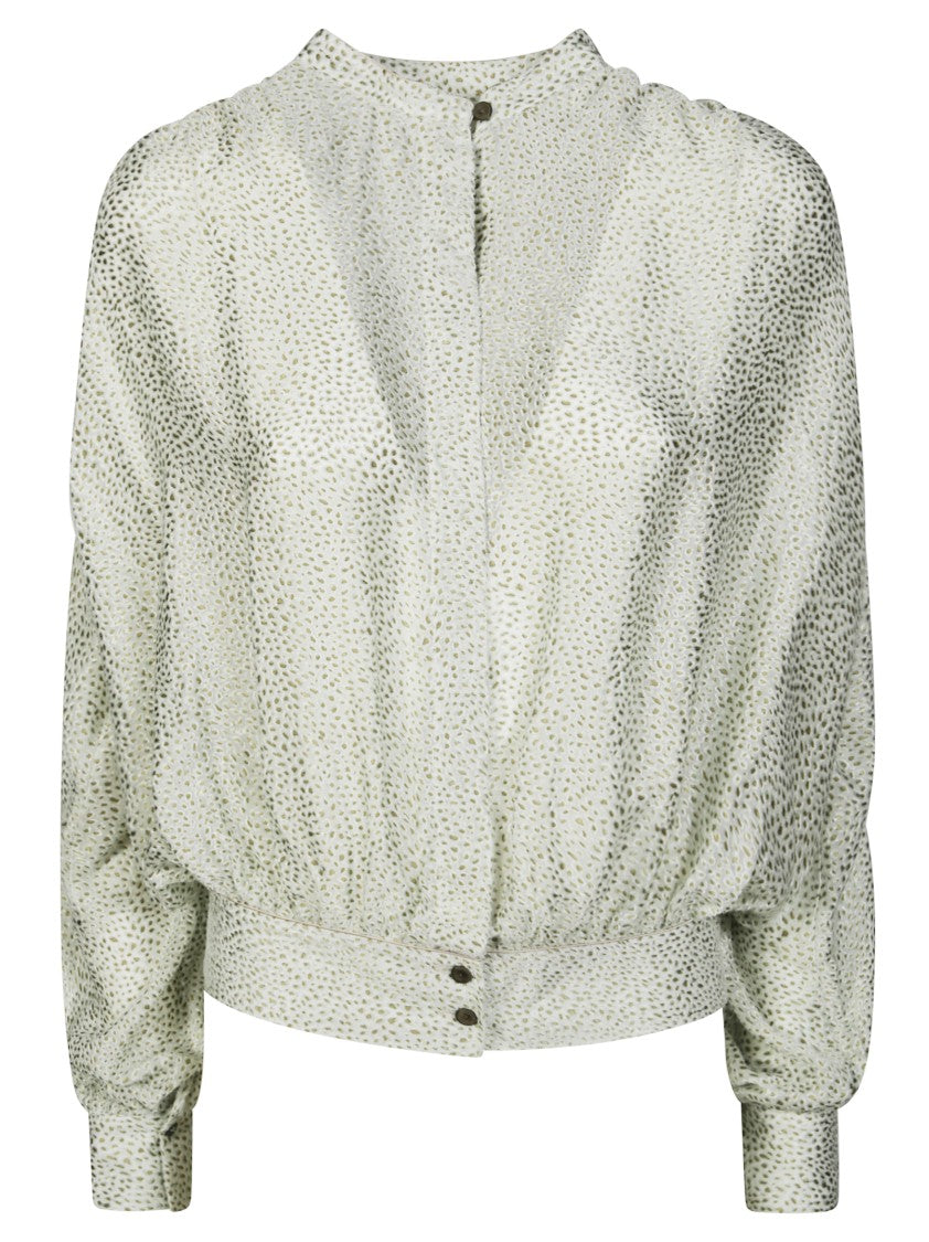 Forte Forte Balloon Sleeve Blouse With Fitted Waist And Button Details