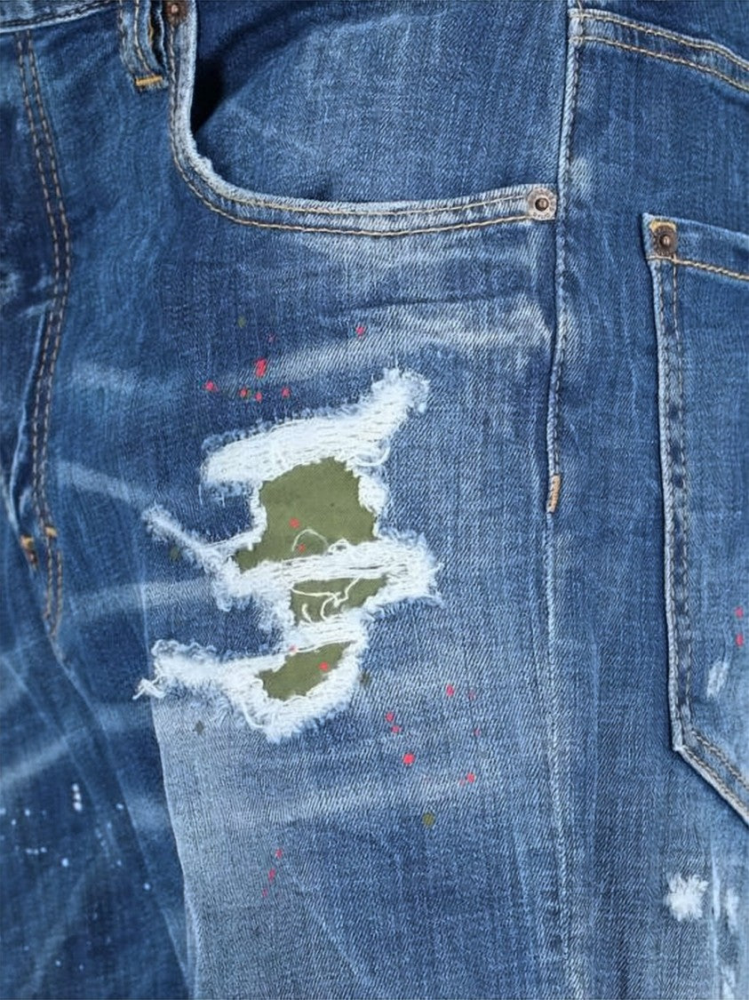 Dsquared2 Distressed Slim Fit Denim Pants