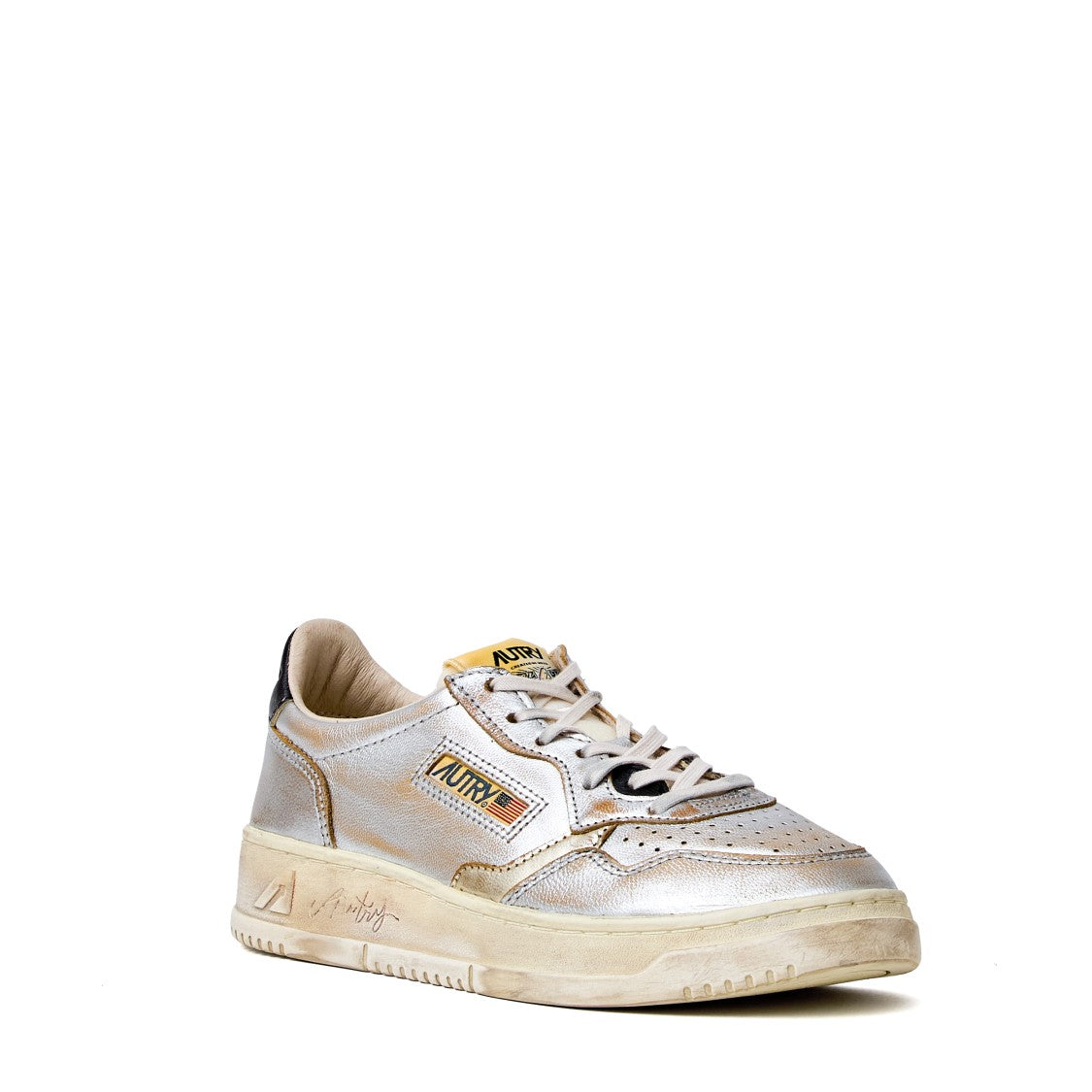 Autry Silver Platinum Super Vintage Low Sneakers