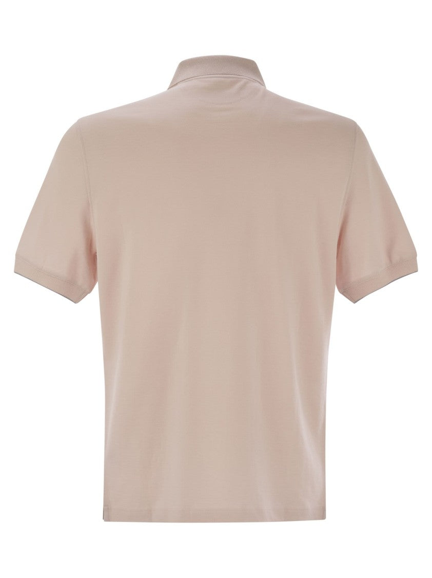 Brunello Cucinelli Cotton Polo Shirt With Printed Logo