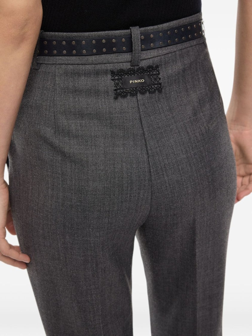 Pinko Straight-Leg Tailored Textured Pants