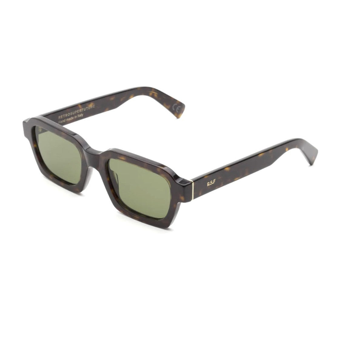 Retrosuperfuture Havana Caro Acetate Rectangular Sunglasses