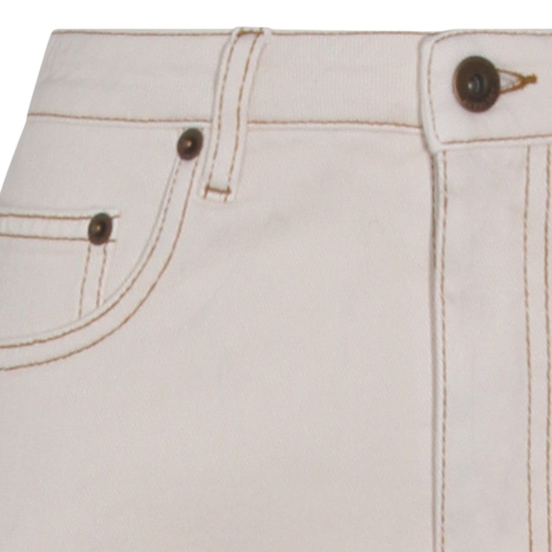 Burberry High-Waisted Flared Leg White Jeans With Classic Five-Pocket Styling