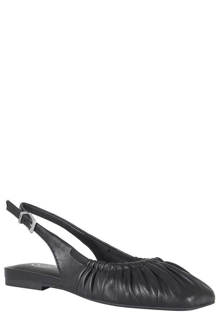 Ash Black Bibi Strapped Nappa Leather Flats