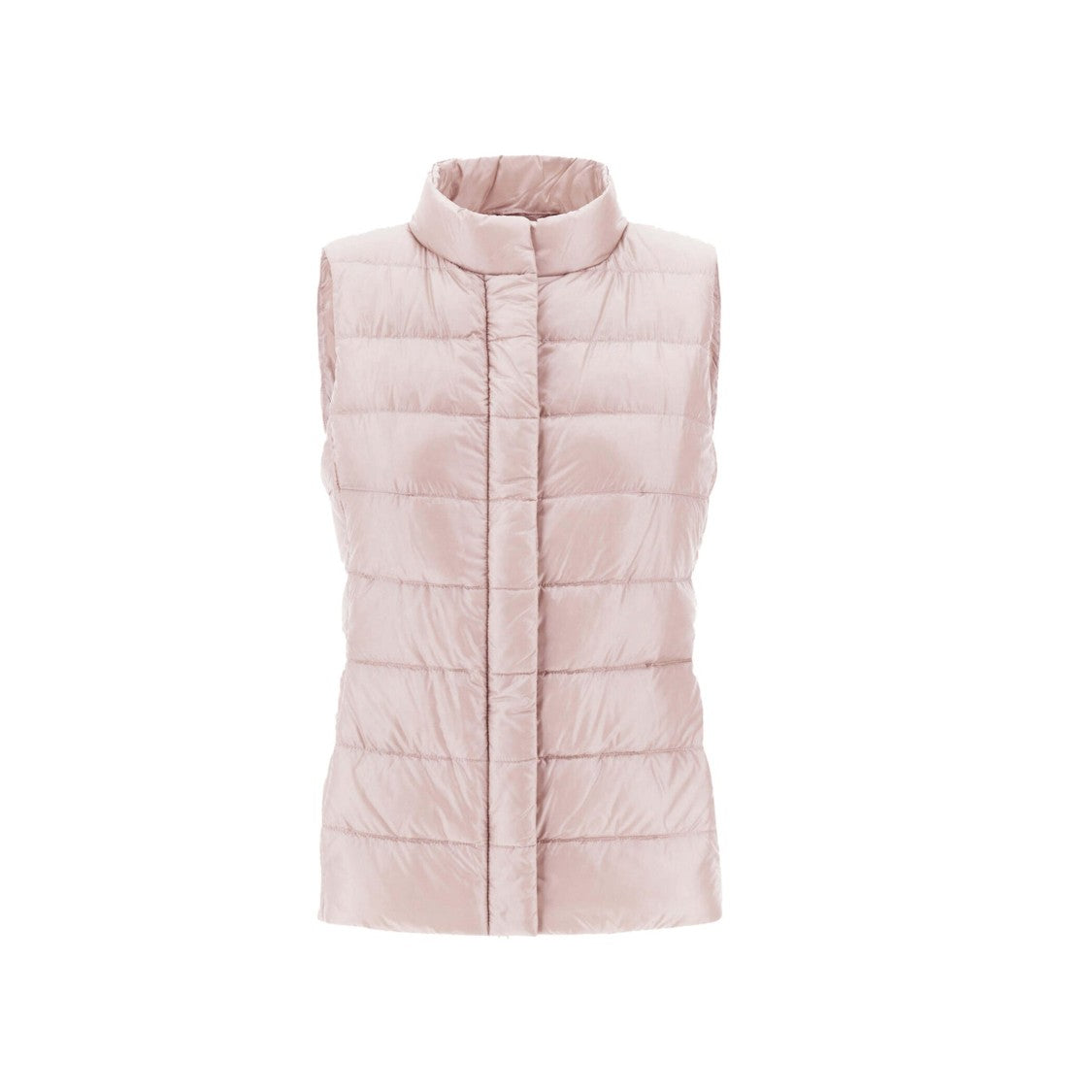 Herno Slim-Fit Quilted Vest Jacket With Stand Collar