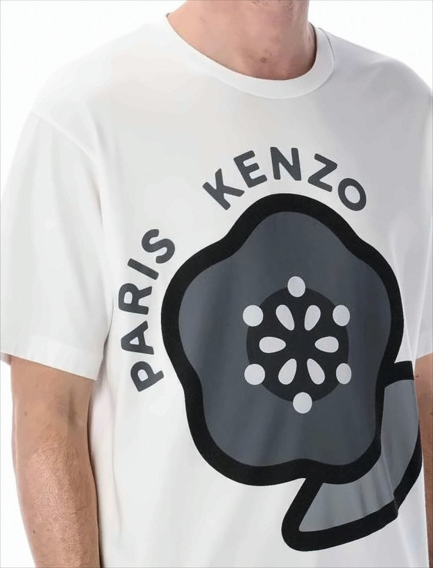Kenzo Graphic Print Short-Sleeve T-Shirt With Bold Floral Design