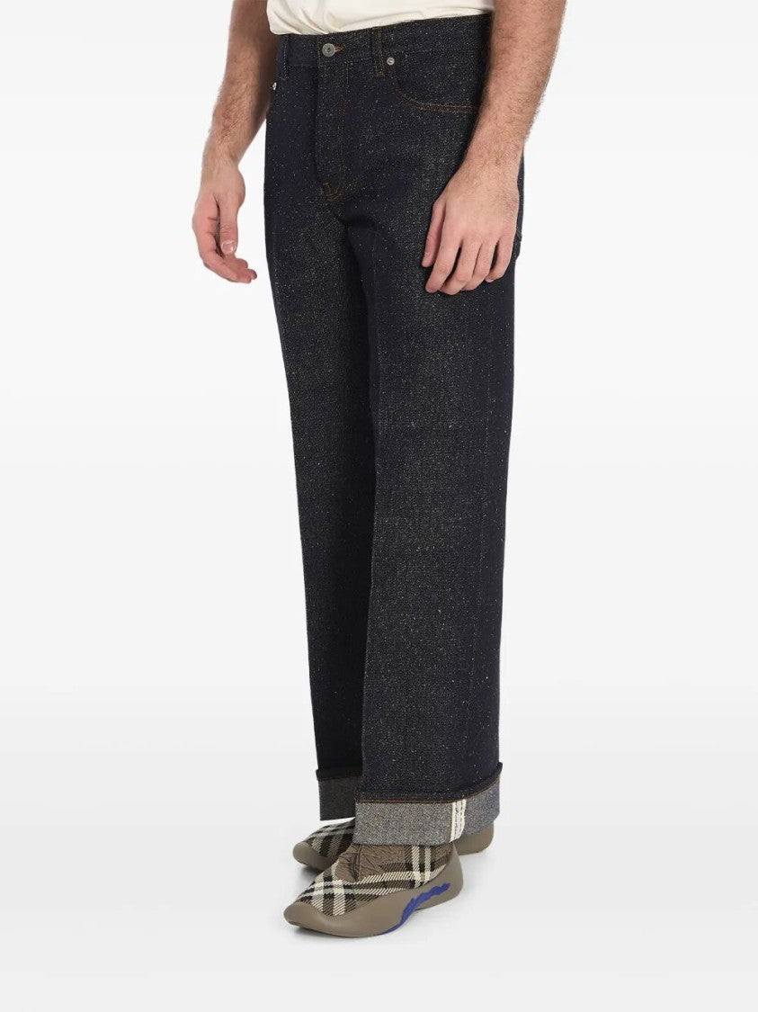 Burberry Classic Straight-Leg Jeans With Textured Finish
