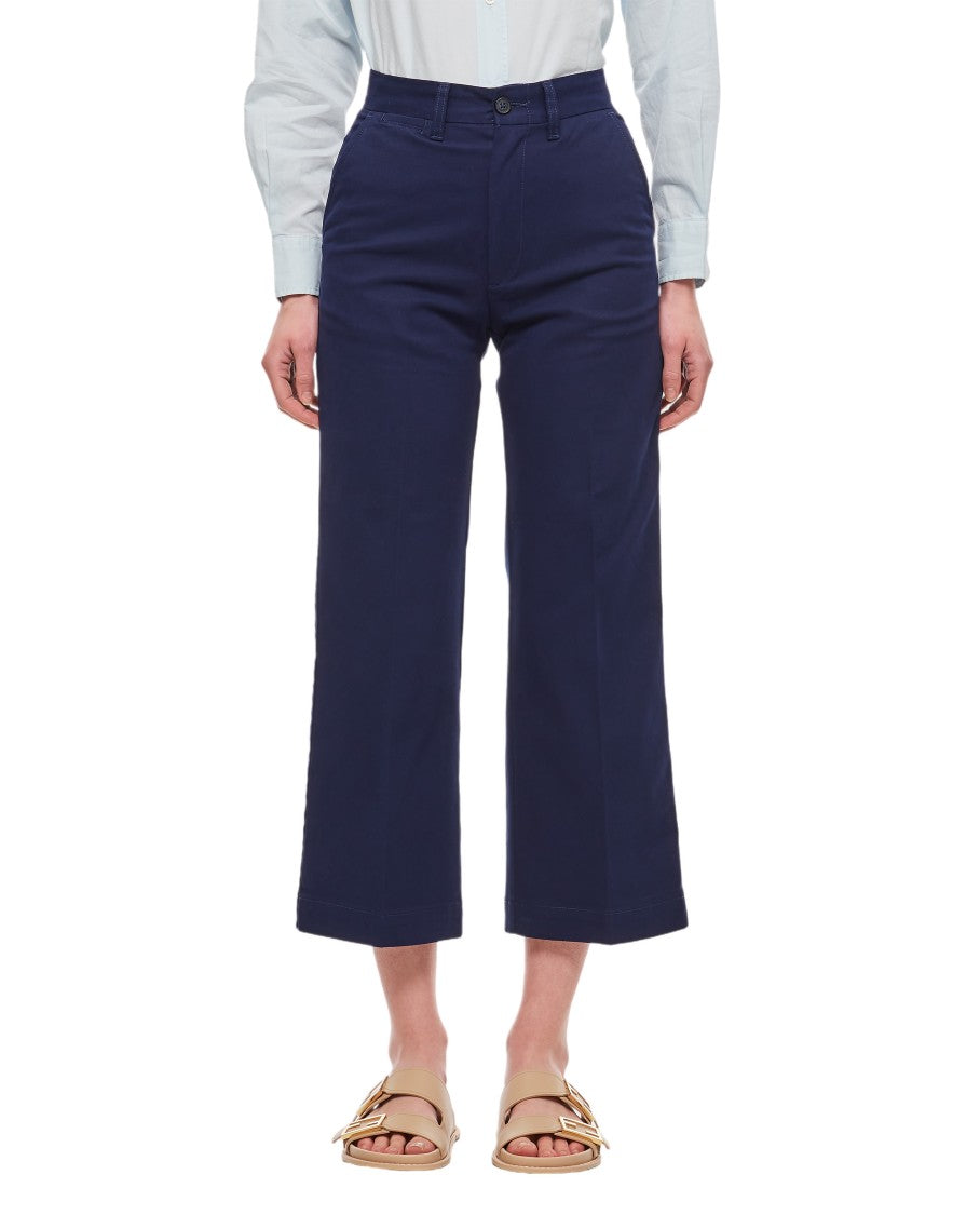 Polo Ralph Lauren High-Waisted Wide-Leg Chino Pants With Structured Silhouette
