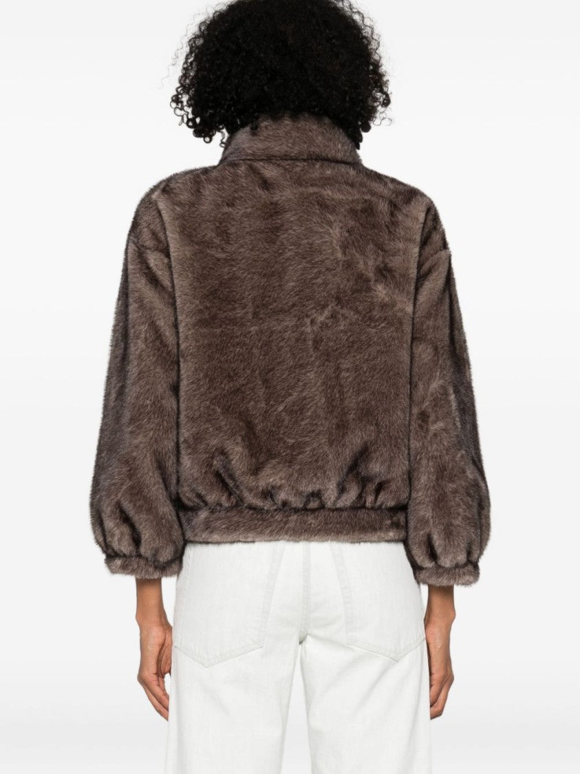 Betta Corradi Plush Faux Fur Cropped Jacket