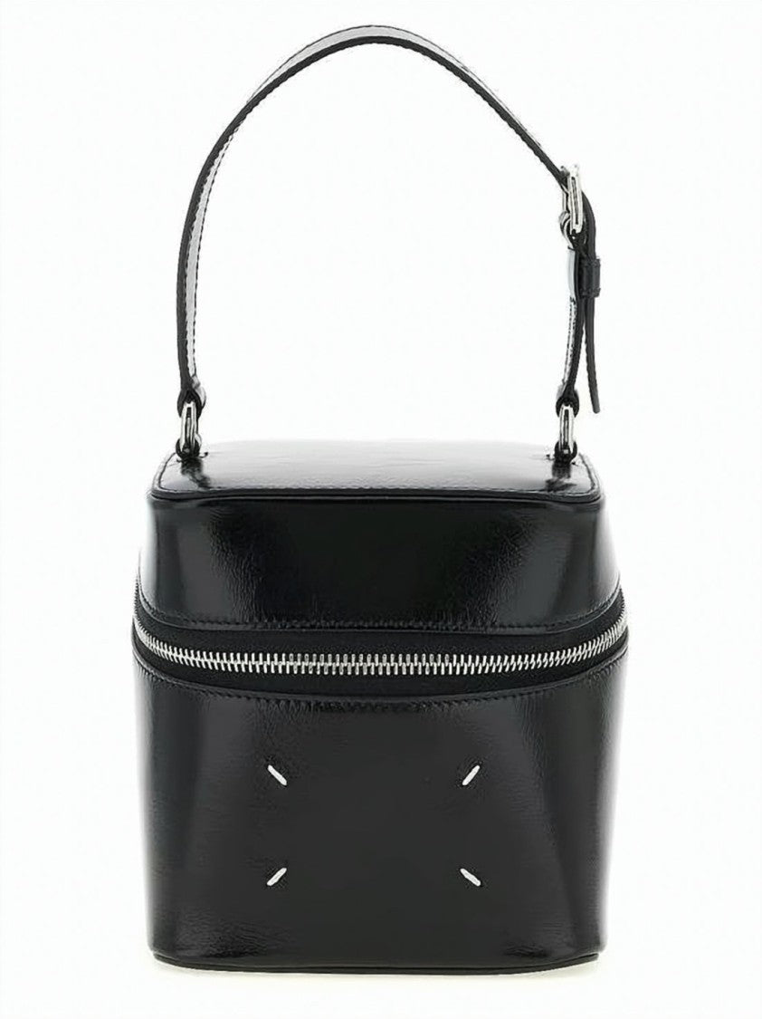 Maison Margiela Structured Cube Design Calf Leather Shoulder Bag