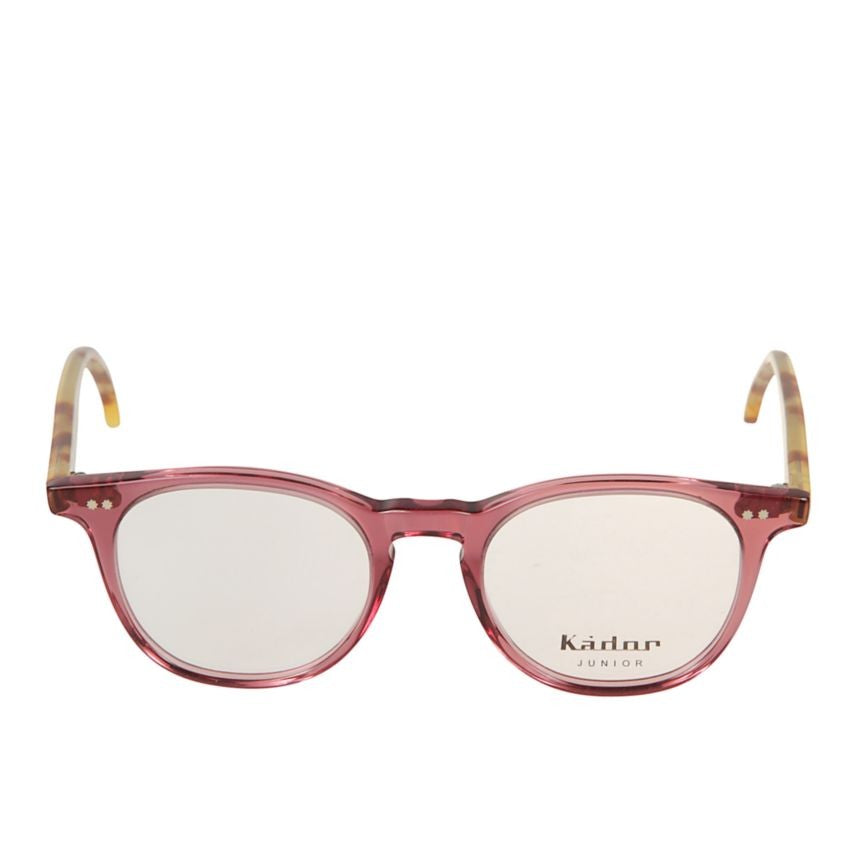 Kador Kubino Translucent Pink Frame Eyeglasses With Tortoiseshell Temples