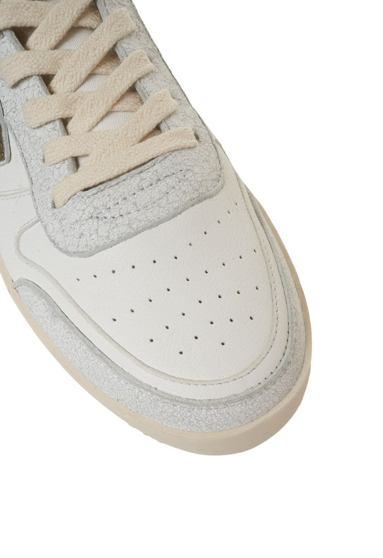 Philippe Model Textured Leather Sneakers With Triangular Logo