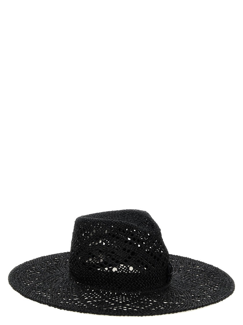 Ruslan Baginskiy Woven Raffia Fedora Hat