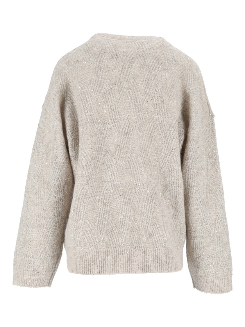 Peserico Textured Geometric Knit Sweater