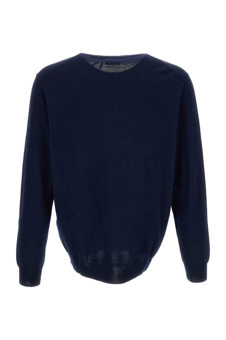 Polo Ralph Lauren Navy Blue Crewneck Merino Wool Sweater