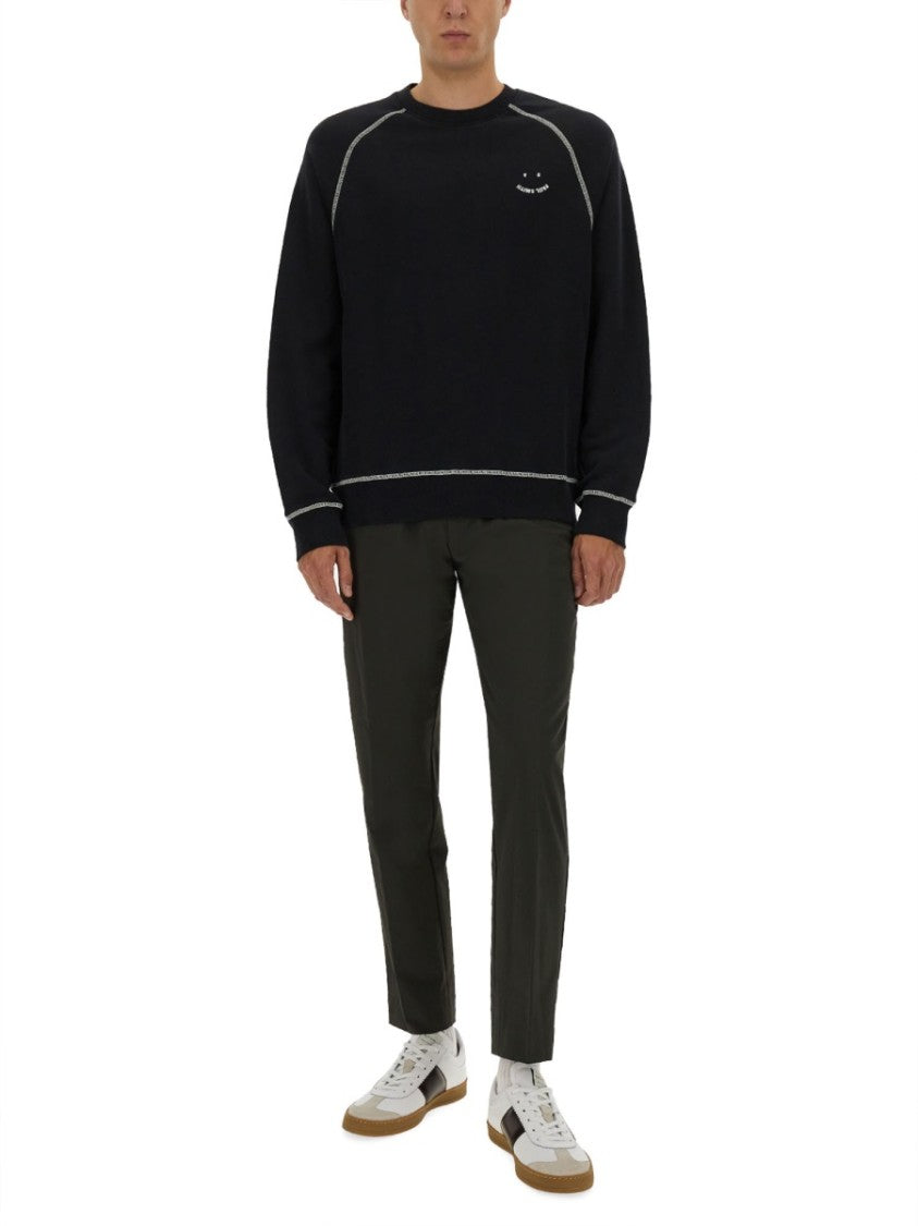 Ps Paul Smith Ps Happy Embroidered Sweatshirt