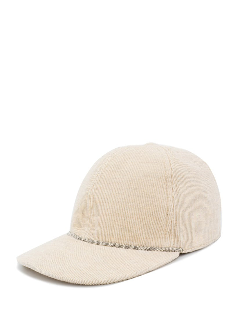 Le Tricot Perugia Ribbed Beige Cap