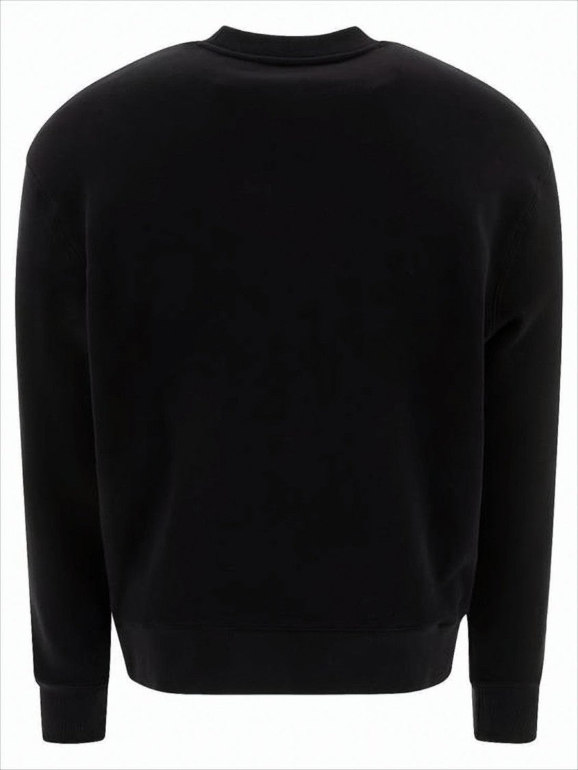 Maison Kitsuné Long-Sleeve Crew Neck T-Shirt With Embroidered Fox Emblem