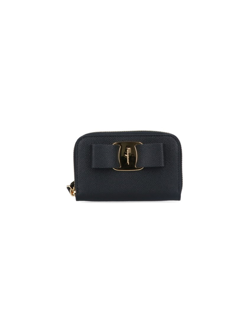 Ferragamo "Fiocco Vara" Card Holder – Black