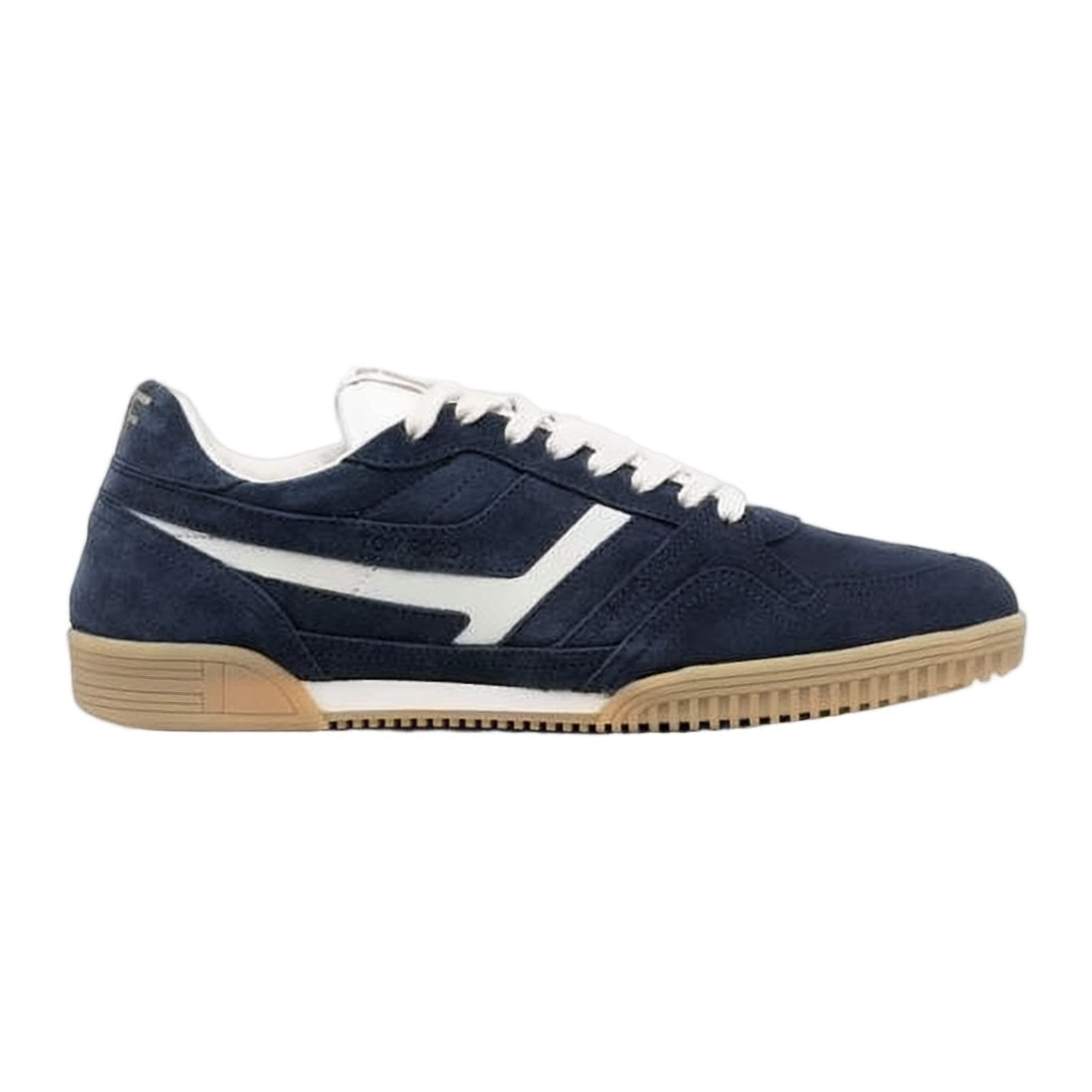 Tom Ford Navy Suede Low-Top Sneakers With Textured Sole