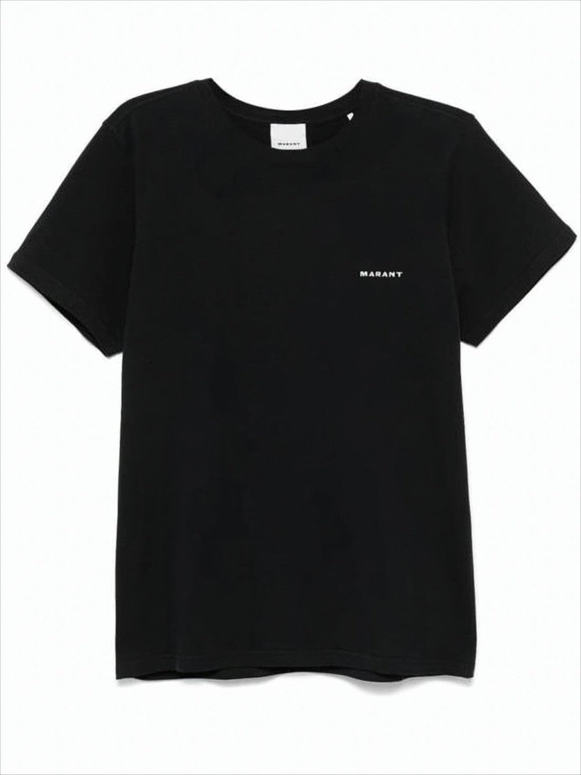 Isabel Marant Minimalist Black Cotton Short-Sleeve T-Shirt