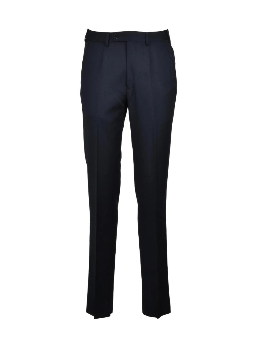 Ermenegildo Zegna Navy Blue Wool Sartorial Men Suit