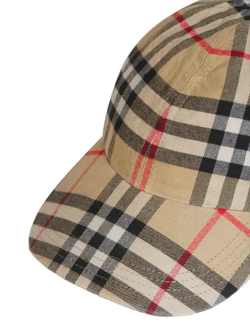 Burberry Beige Plaid Baseball Cap
