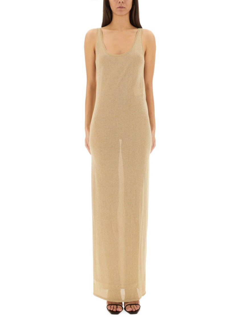 Saint Laurent Lurex Long Maxi Dress