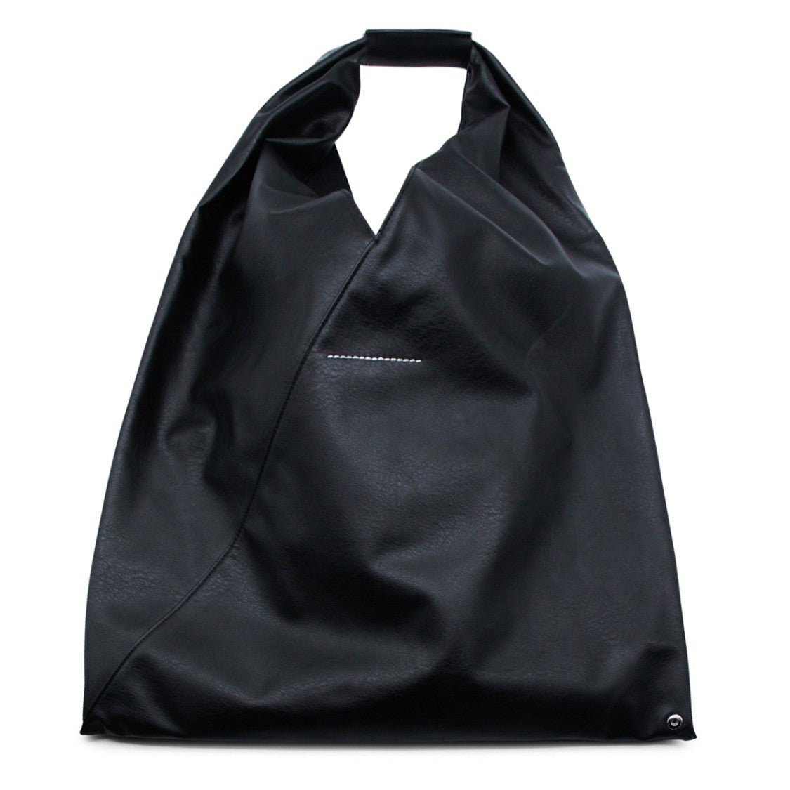 Mm6 By Maison Margiela Structured Black Handbag With Clean Lines