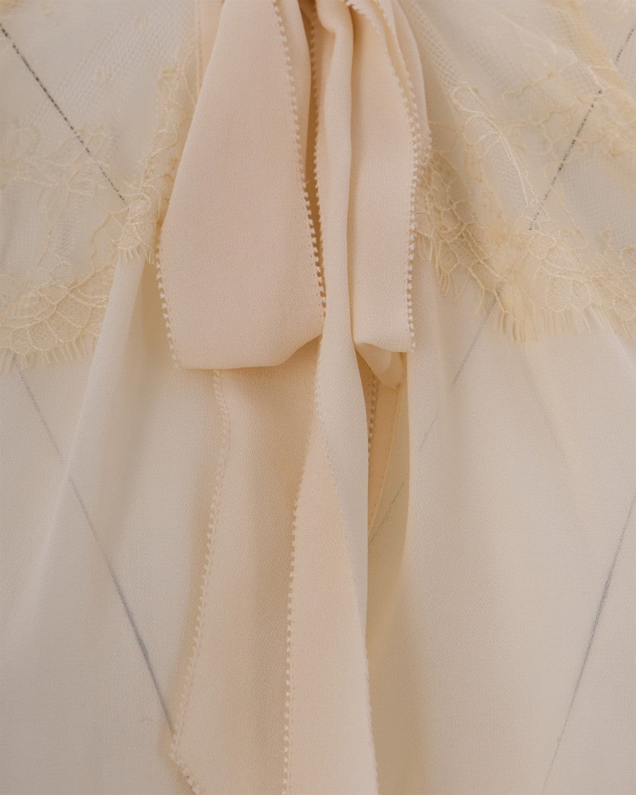 Patrizia Pepe Warm Ivory Lace Blouse