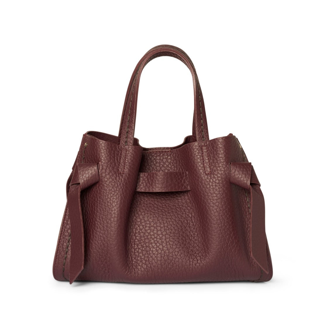 Plinio Visona' Soft Coarse-Grained Bordeaux Leather Vittoria Bag