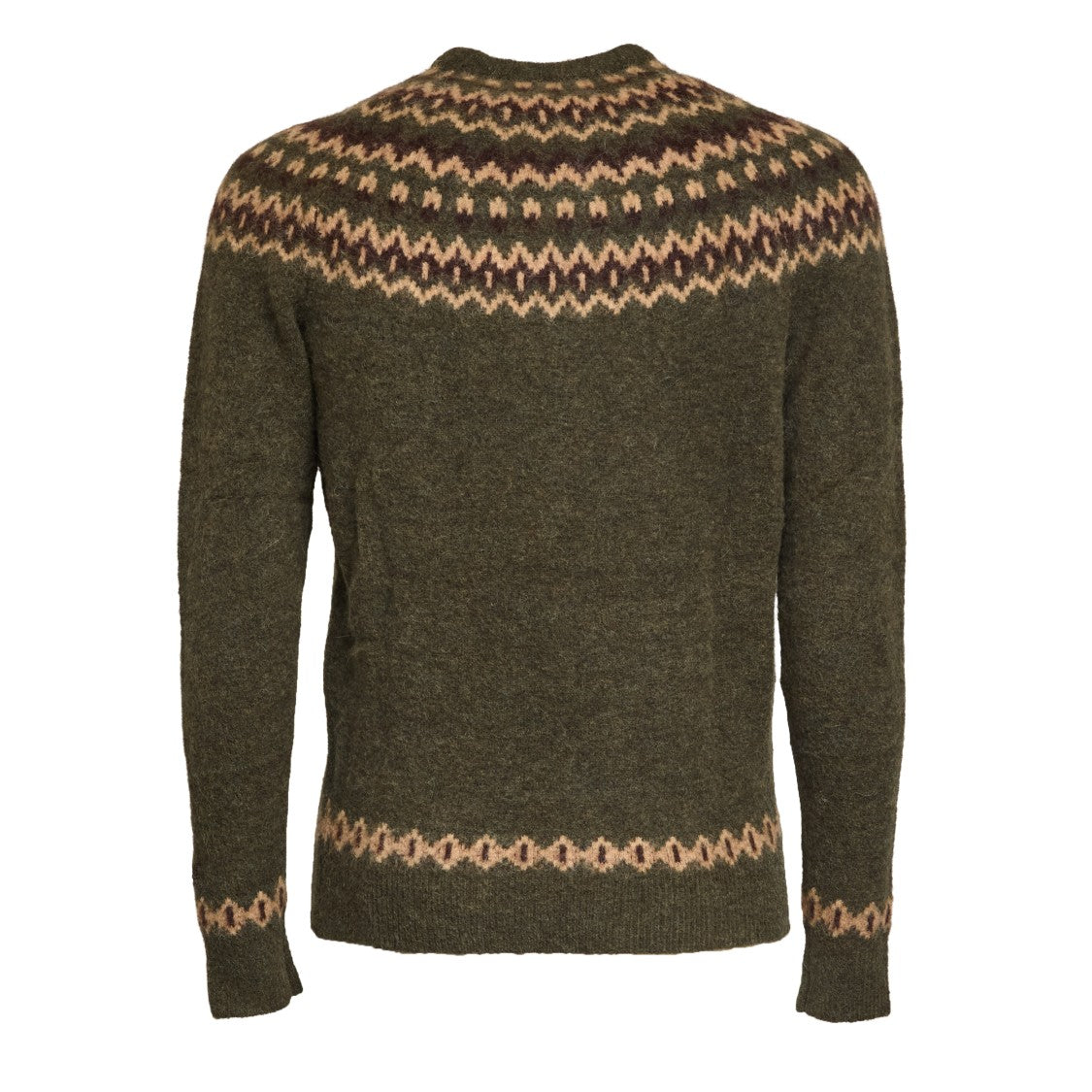Mc2 Saint Barth Nordic-Inspired Green Alpaca Sweater
