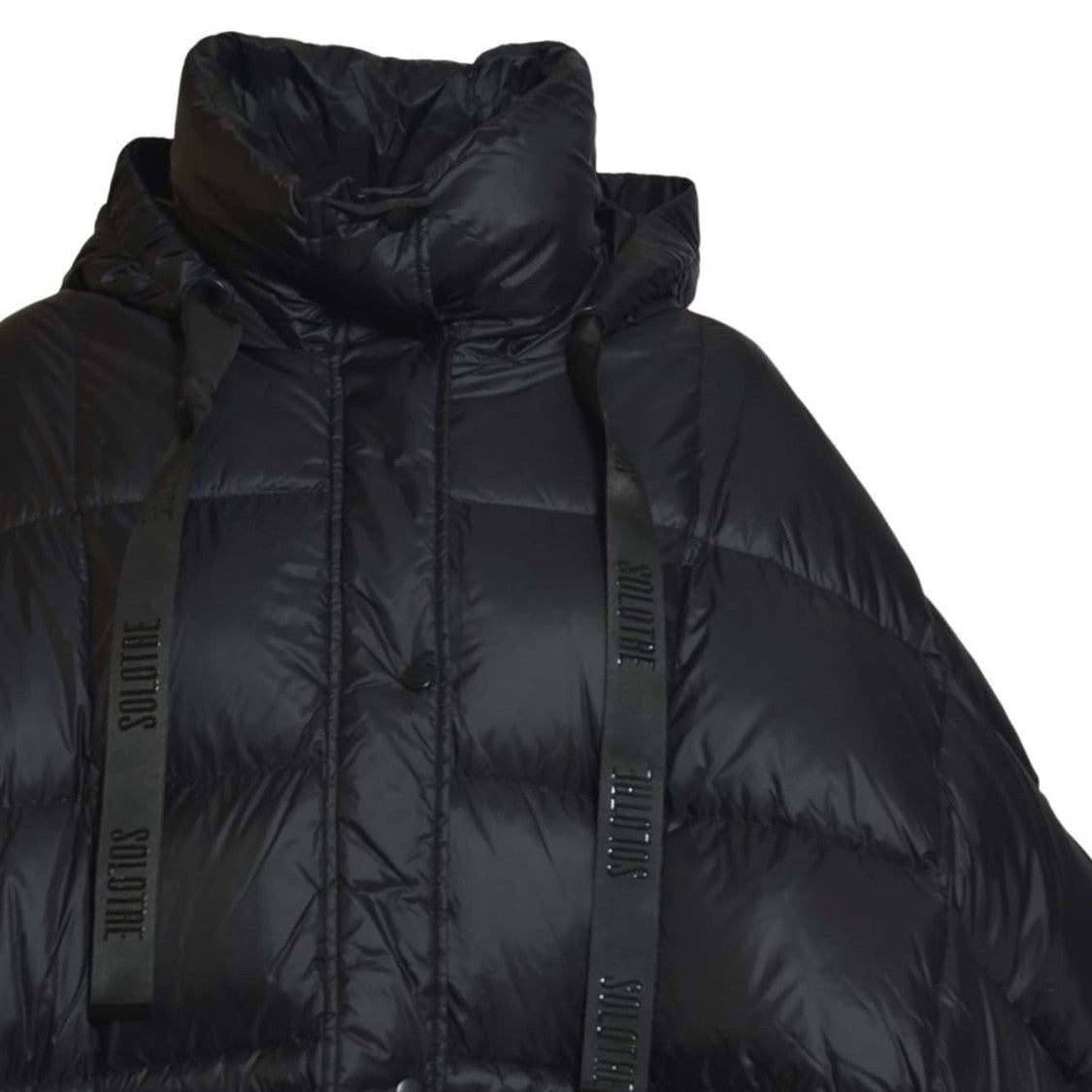 Solotre Tailored Black Coat With Traditional Collar And Minimalist Design