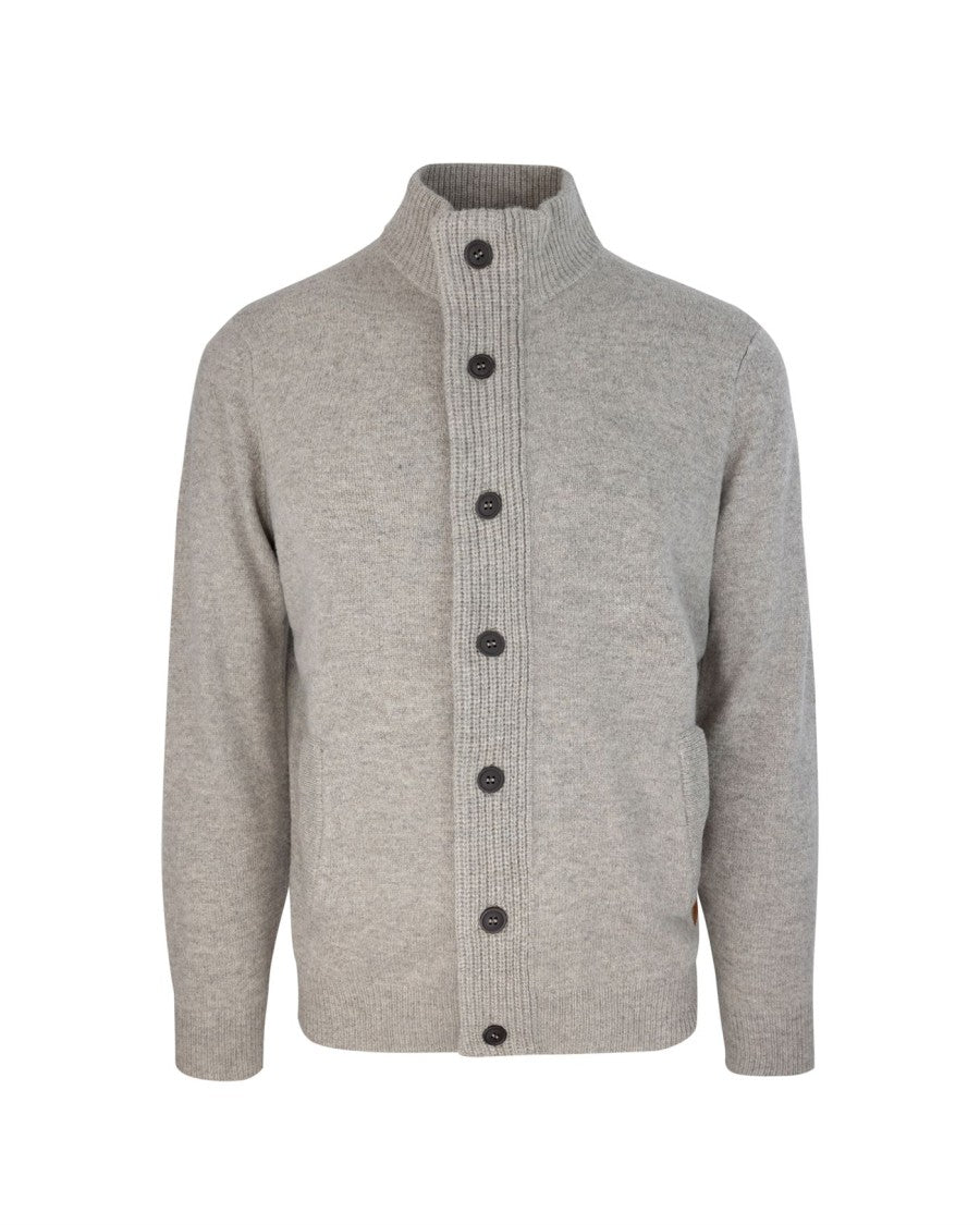 Barbour Essential Patch Zip Sweater - Grey