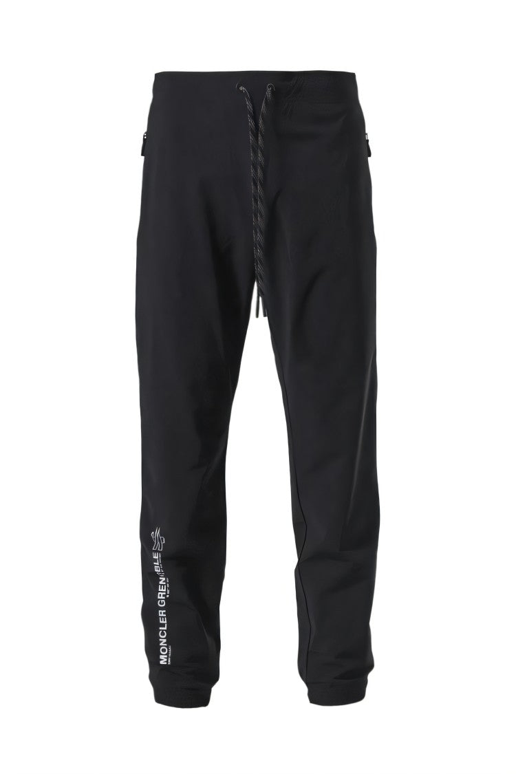 Moncler Black Jogger Pants With Elastic Waistband And Sporty Design