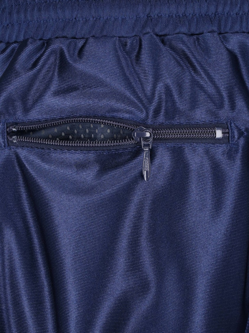 Needles Blue Cropped Relaxed Butterfly Embroidered Trousers