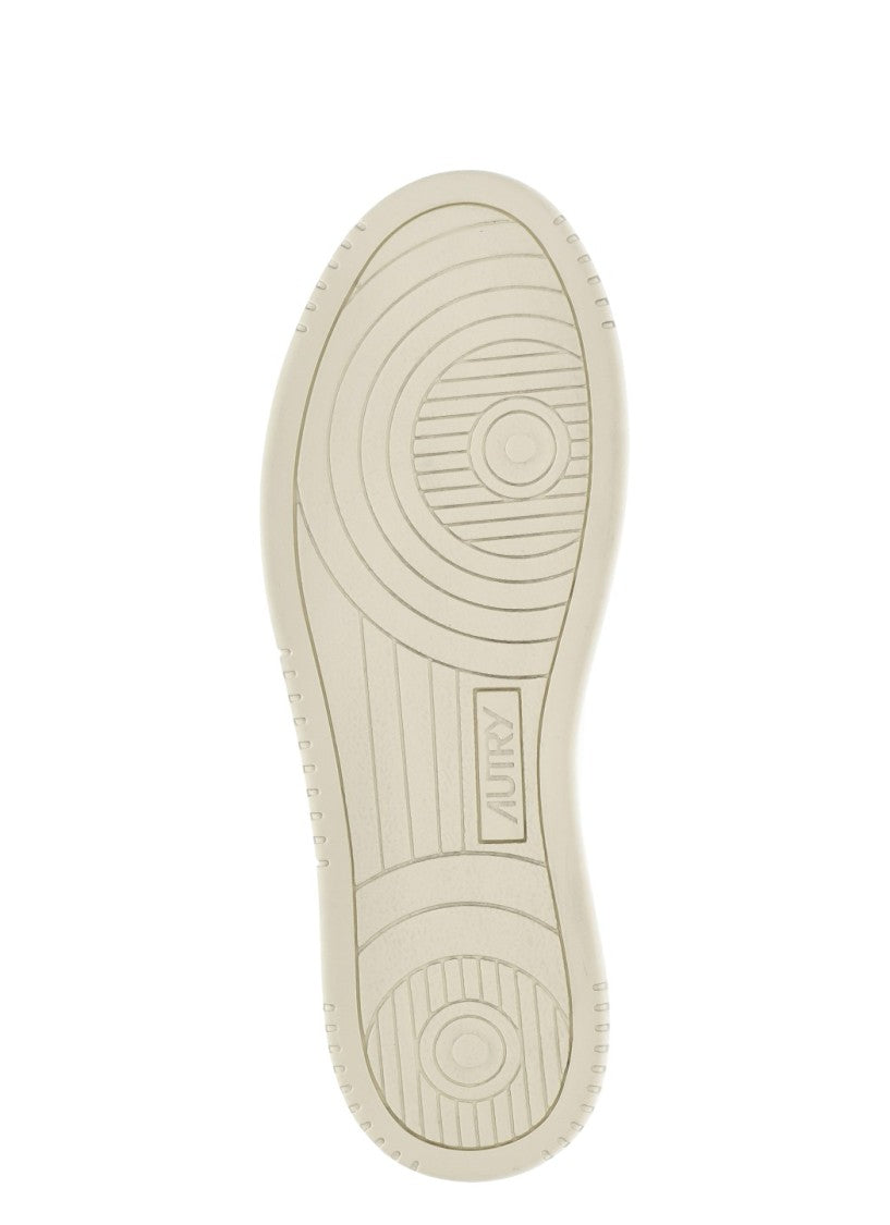 Autry White Medalist Low Suede Inserts Sneakers