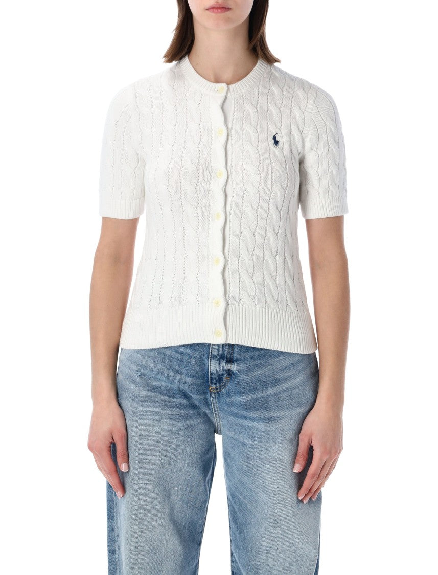 Polo Ralph Lauren Cable Short Sleeve Cotton Cardigan