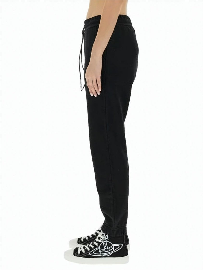 Vivienne Westwood Relaxed Fit Black Jogger Pants With Tapered Cuffs