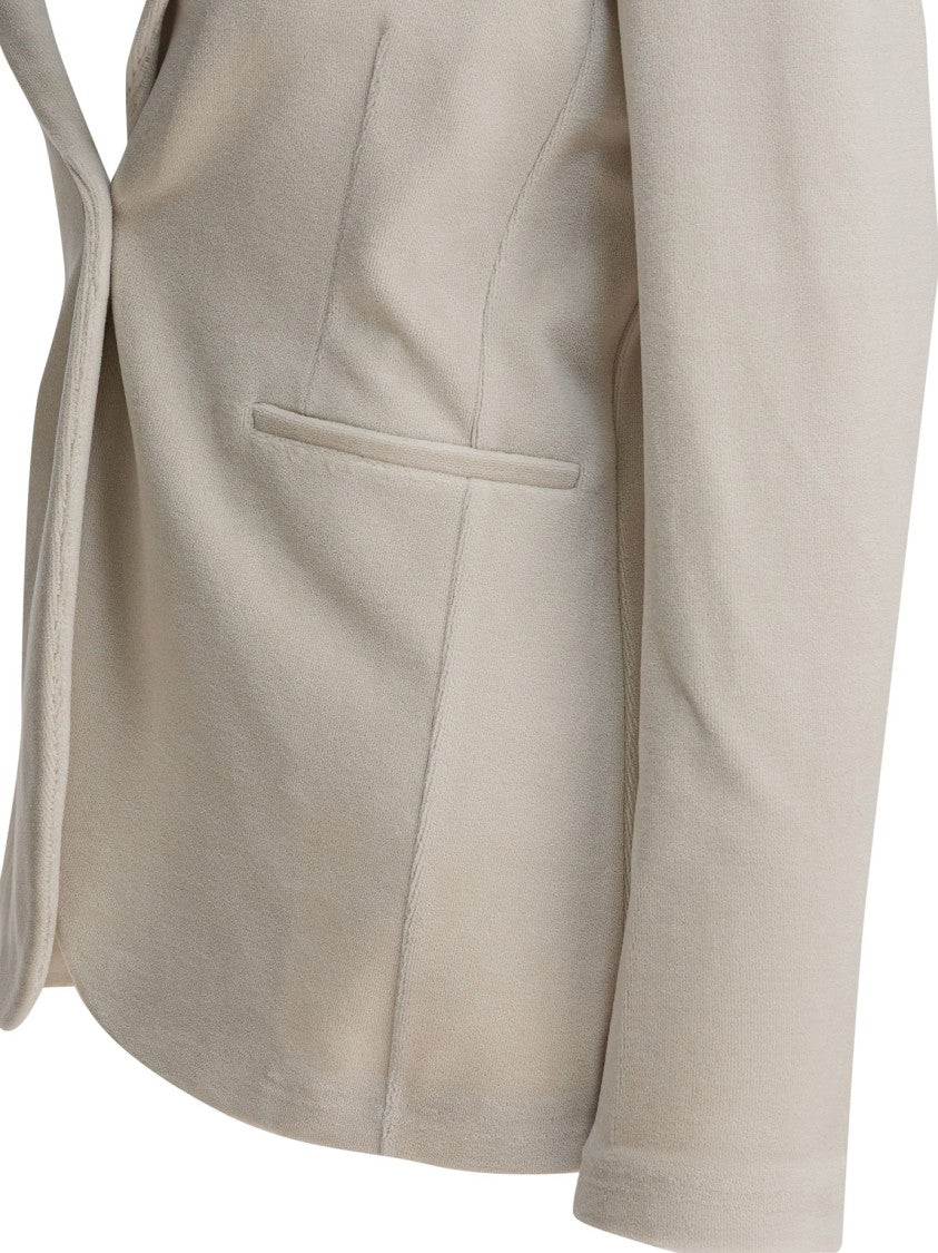 Circolo 1901 Tailored Beige Jacket With Single-Button Closure