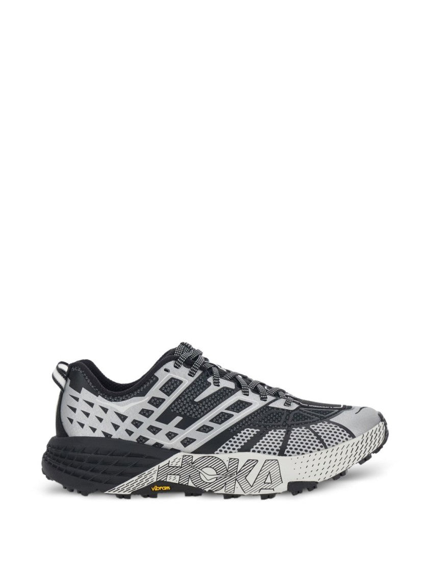 Hoka Grid-Pattern Sneakers With Logo Detail And Textured Grip