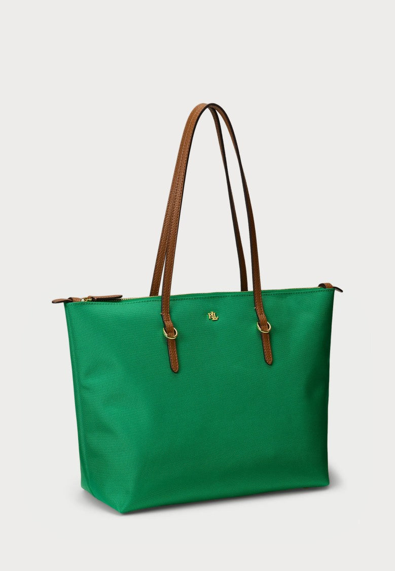 Lauren Ralph Lauren Green Recycled Nylon Tote Bag
