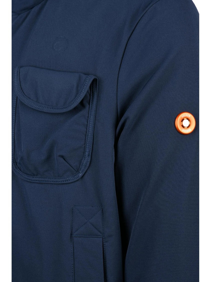 Dekker Multicolor Structured Jacket With Zip And Snap Button Closure