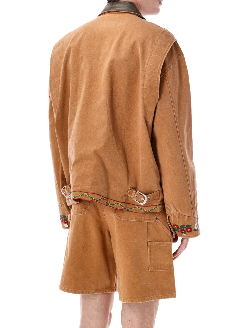 Found Embroidery Jacket Tan Embroidered Jacket