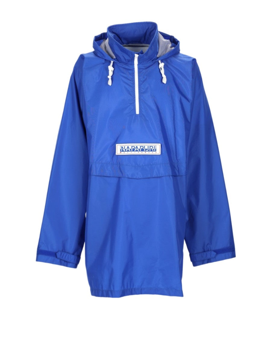 Napa By Martine Rose Waterproof Blue Jacket With Half-Zip Front