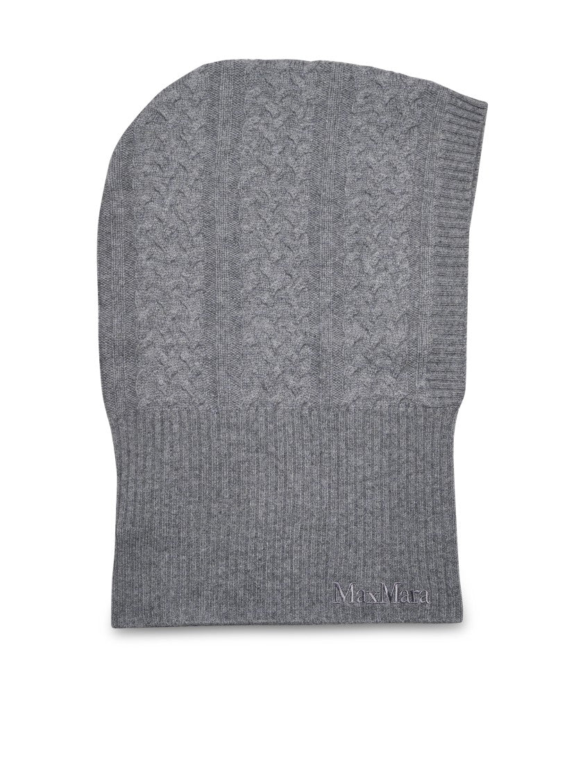 Max Mara Light Grey Cashmere Hat With Classic Rounded Shape