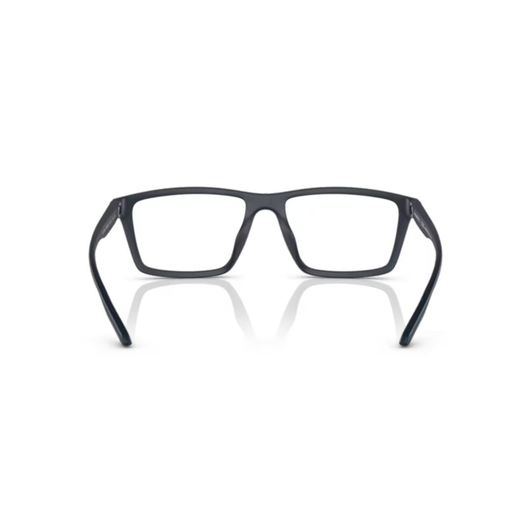 Emporio Armani 0Ea4189u Matte Black Rectangular Eyeglasses With Cut-Out Temples