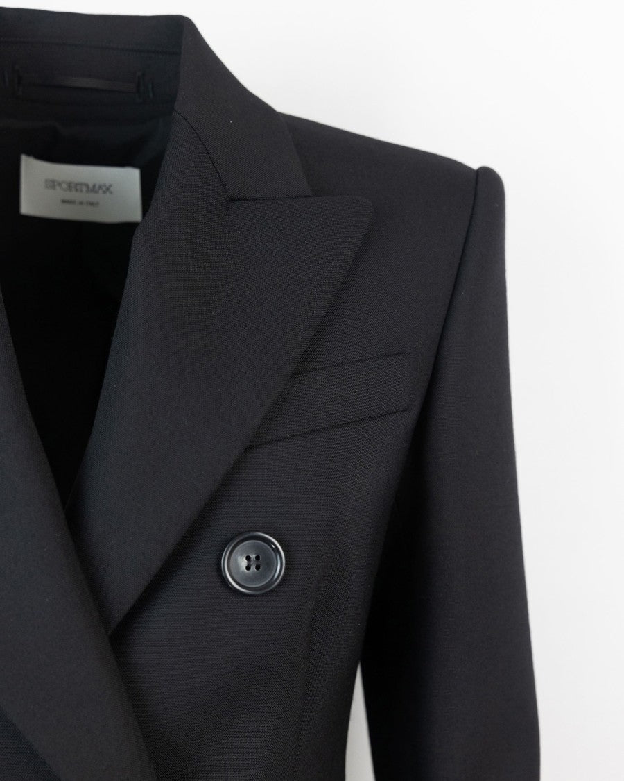 Sportmax Gelly Black Stretch Wool Blazer