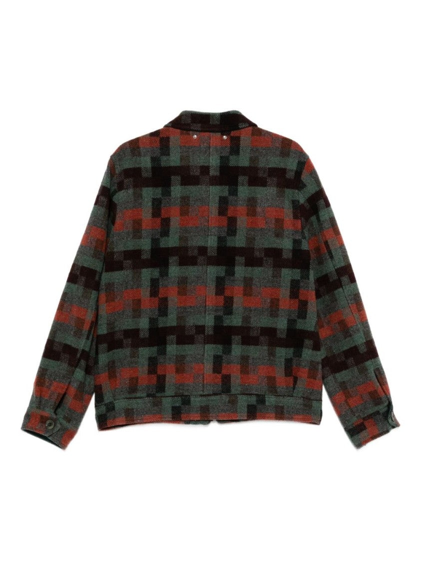 Paul Smith Geometric Checkered Zip-Up Jacket